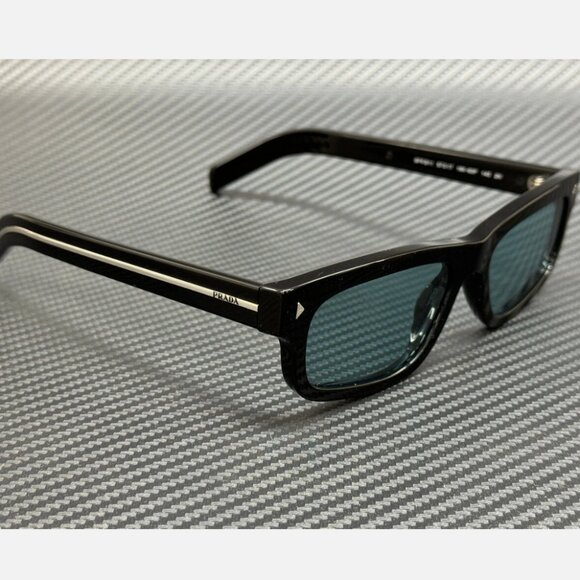 PRADA Black Blue Men's 57 mm Sunglasses - Picture 3 of 5